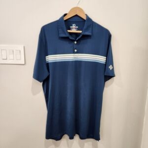 Southern Tide Polo Shirt Mens XXL Blue Golf Performance Wear Stretch Soft Feel